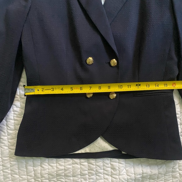 Cremieux Navy Blazer with Gold buttons. Women’s 8 business lined jacket, work - Picture 15 of 15